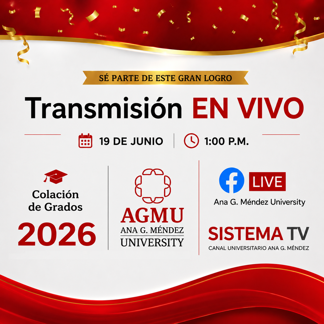 Transmision en vivo de la graduacion