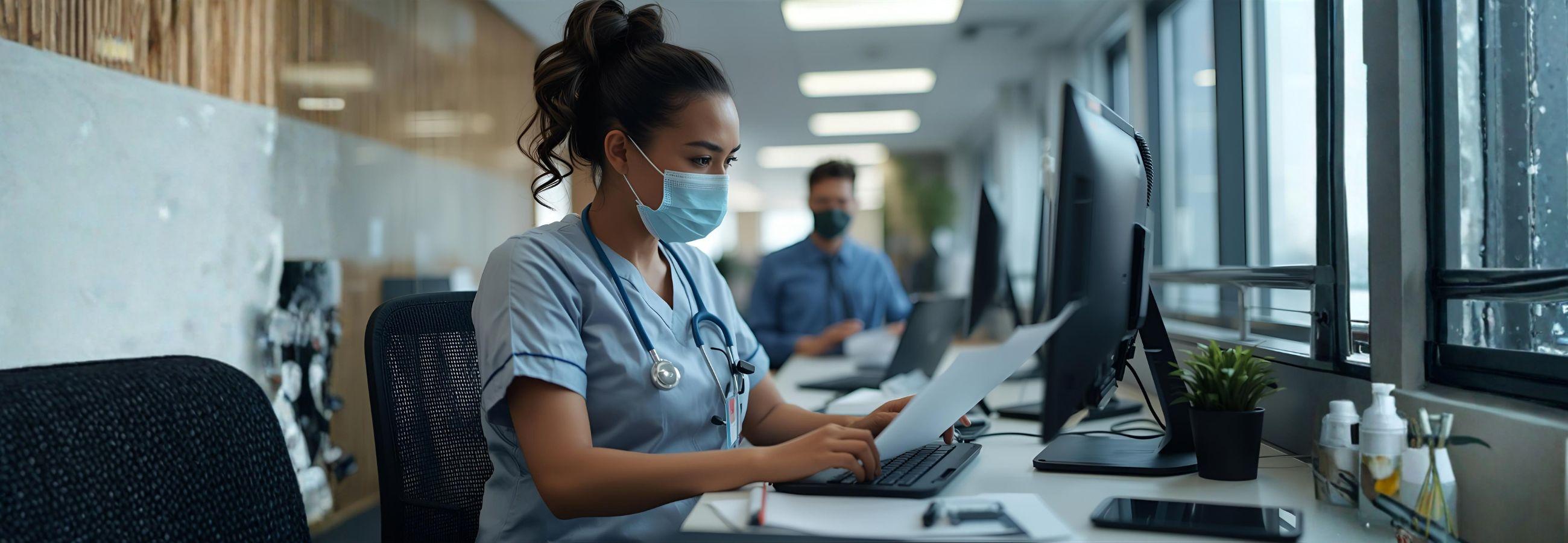 Enfermera-en-computadora