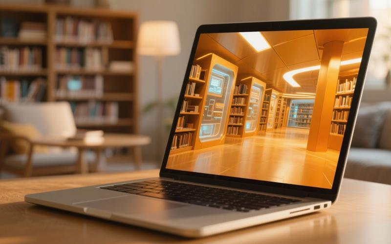 Latop_biblioteca_en_pantalla